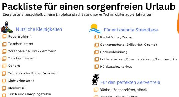 Pakliste für den sorgenlosen urlaub mit Hund im Wohnmobil